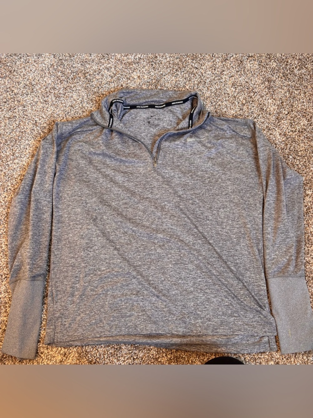 Nike Heather Gray Half-Zip Performance Top